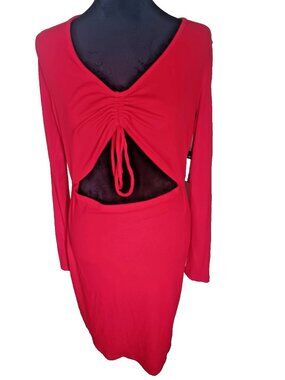 BCBG Paris rib knit cutout dress size L - NWT